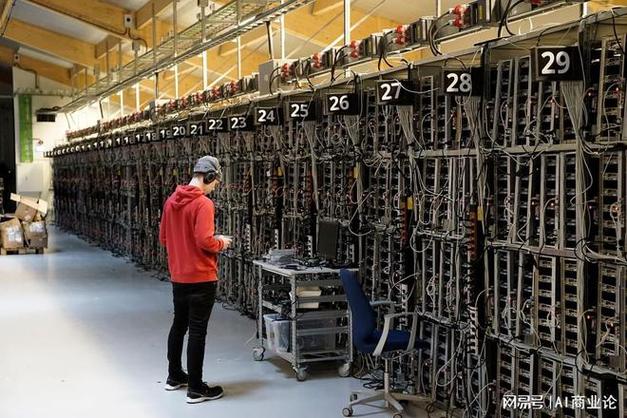 A large mining farm showcasing numerous mining machines working in unison
